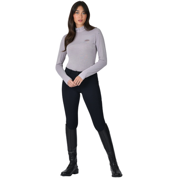 2026 WeatherBeeta Mujer 37.5 Ligero Rendimiento Manga Larga 1/4 Cremallera Top 1029993001 - Mauve Wine Marle